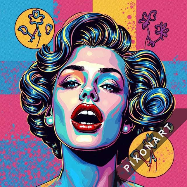 Tableau Pop Art unique, créé par IA sur Pixonart