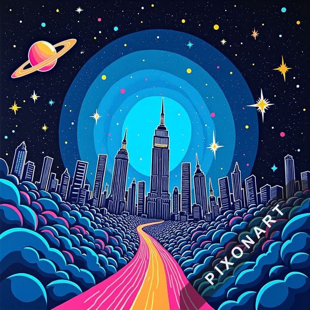 Tableau Pop Art unique, créé par IA sur Pixonart