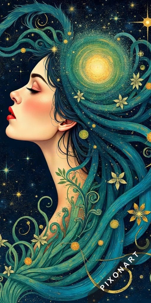 Tableau Bohème unique, créé par IA sur Pixonart