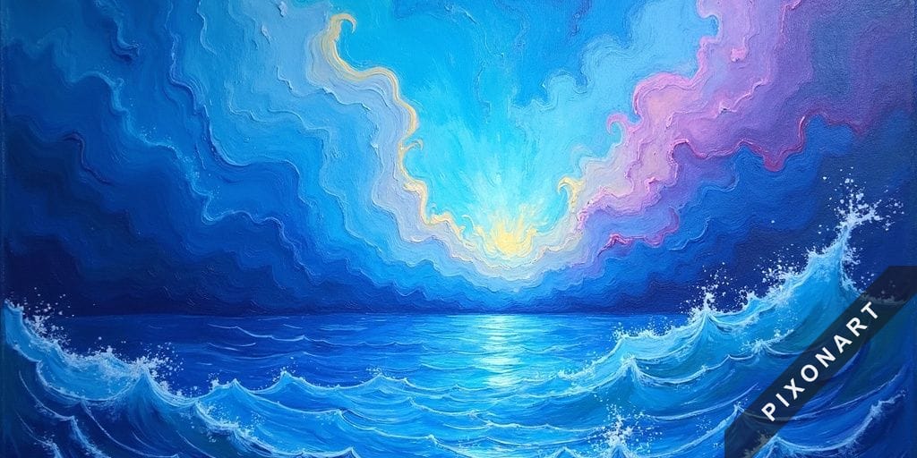 Tableau Peinture à l'huile unique, créé par IA sur Pixonart