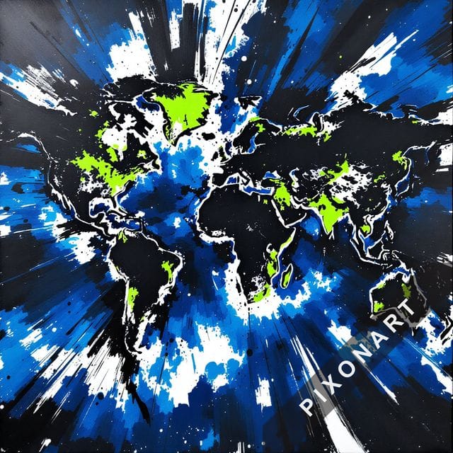 Tableau Street art unique, créé par IA sur Pixonart