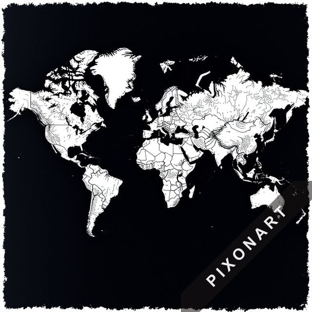 Tableau Encre & ligne unique, créé par IA sur Pixonart