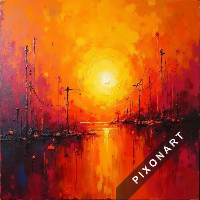 Tableau Peinture à l'huile unique, créé par IA sur Pixonart