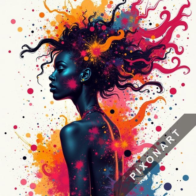 Tableau Pop Art unique, créé par IA sur Pixonart