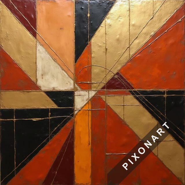 Tableau Art déco unique, créé par IA sur Pixonart