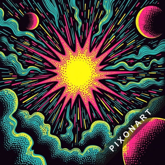 Tableau Pop Art unique, créé par IA sur Pixonart