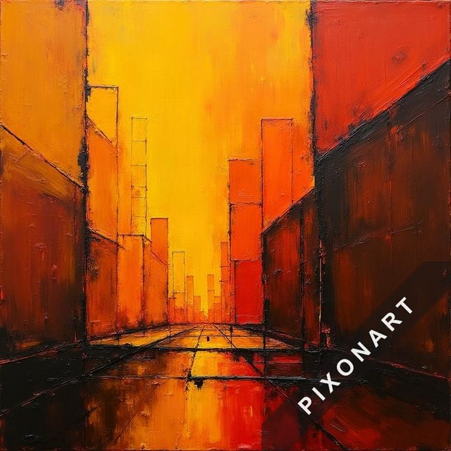 Tableau Peinture à l'huile unique, créé par IA sur Pixonart