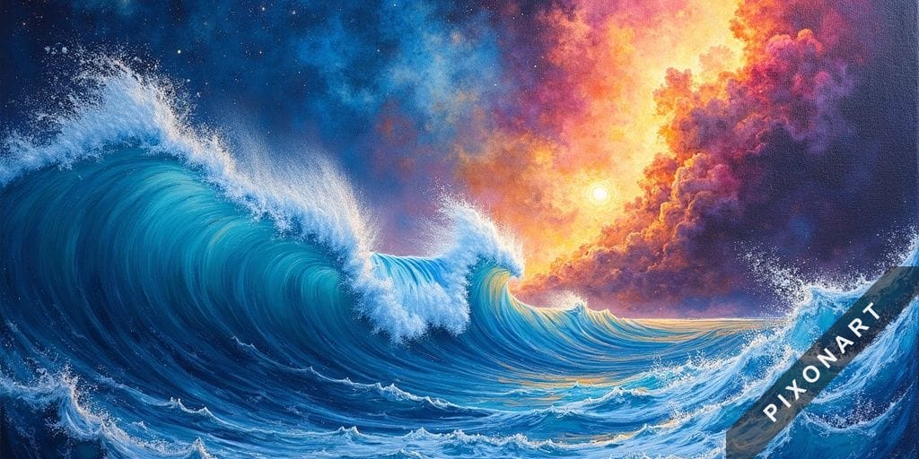 Tableau Peinture à l'huile unique, créé par IA sur Pixonart