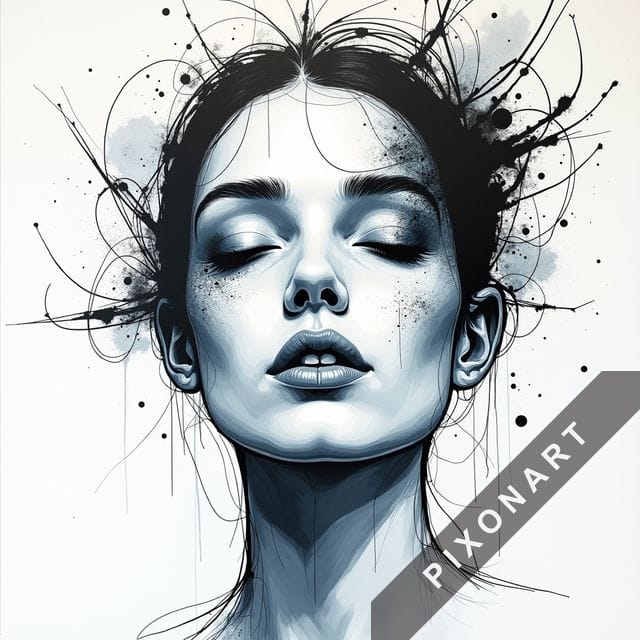 Tableau Encre & ligne unique, créé par IA sur Pixonart