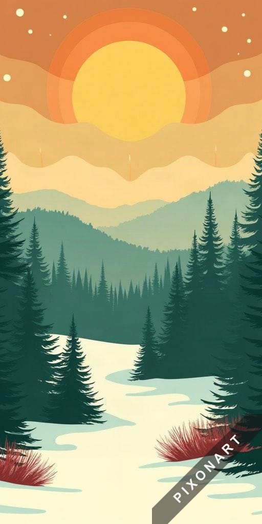 Tableau Minimaliste unique, créé par IA sur Pixonart