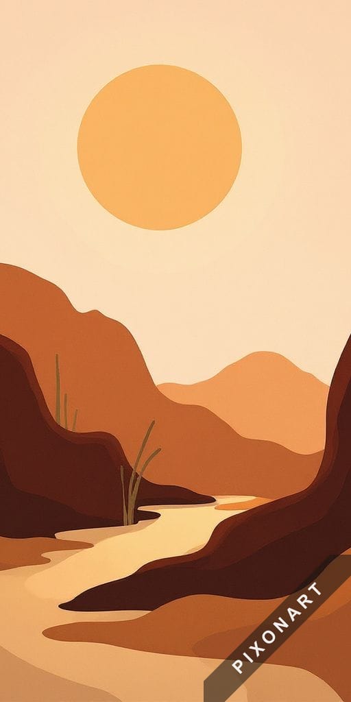 Tableau Minimaliste unique, créé par IA sur Pixonart