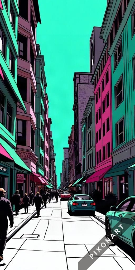 Tableau Pop Art unique, créé par IA sur Pixonart