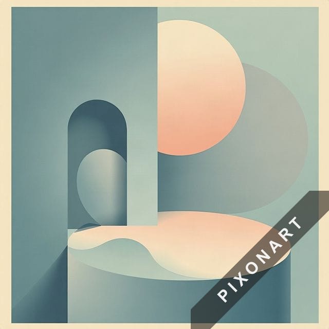 Tableau Minimaliste unique, créé par IA sur Pixonart