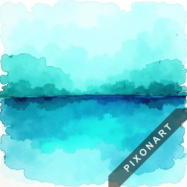 Tableau Aquarelle unique, créé par IA sur Pixonart