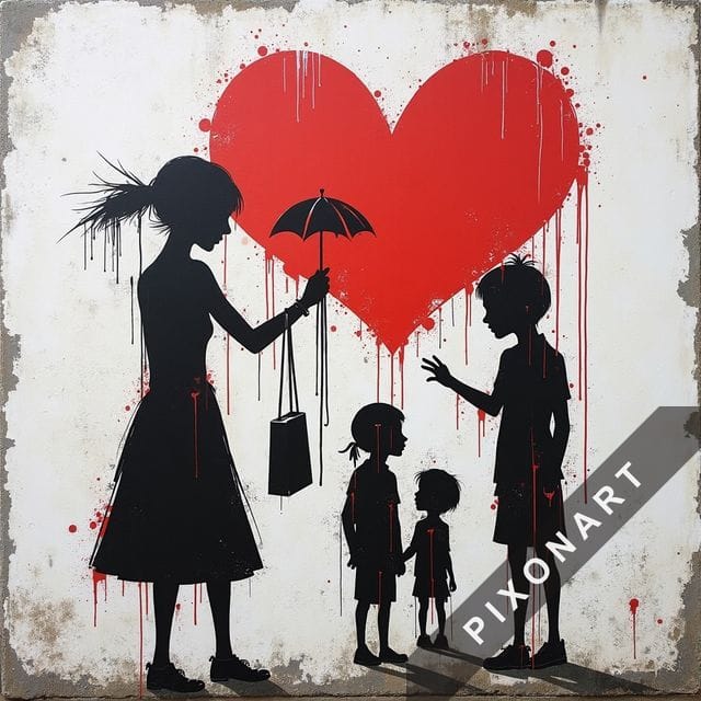 Tableau Street art unique, créé par IA sur Pixonart