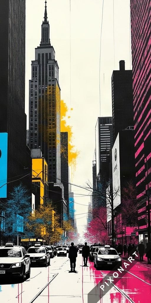 Tableau Pop Art unique, créé par IA sur Pixonart