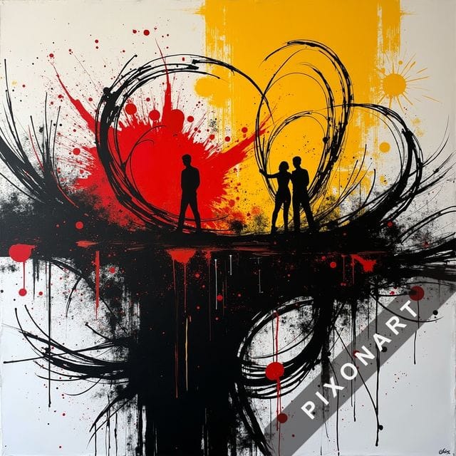 Tableau Street art unique, créé par IA sur Pixonart