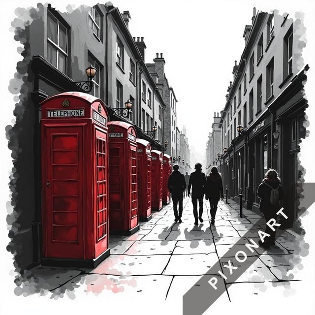 Tableau Encre & ligne unique, créé par IA sur Pixonart