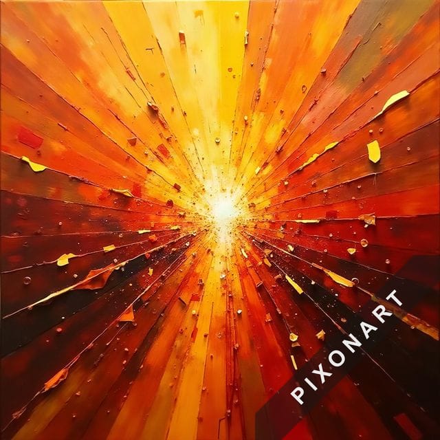 Tableau Peinture à l'huile unique, créé par IA sur Pixonart