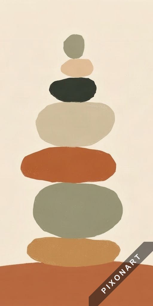 Tableau Minimaliste unique, créé par IA sur Pixonart