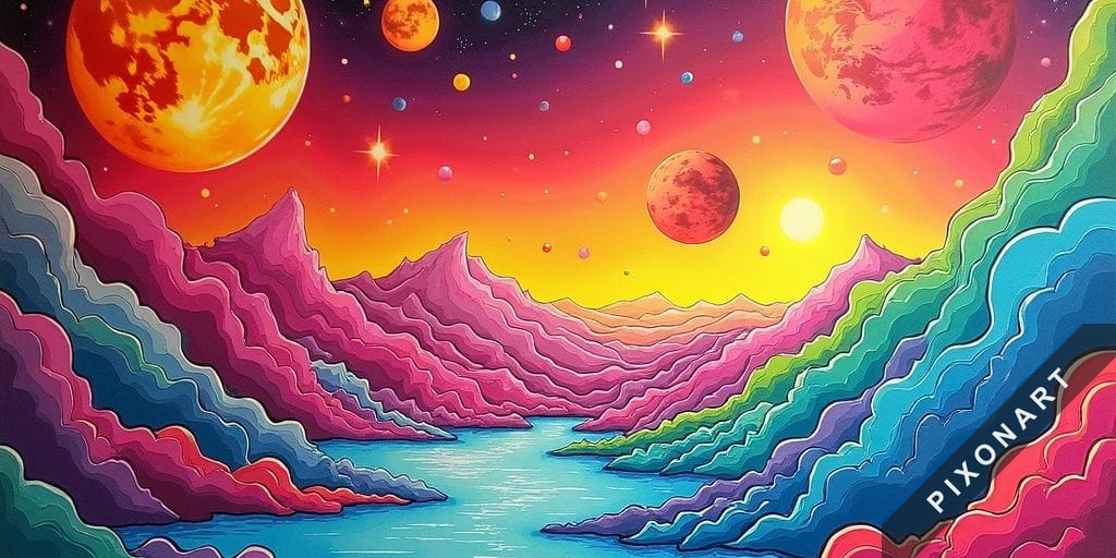 Tableau Pop Art unique, créé par IA sur Pixonart