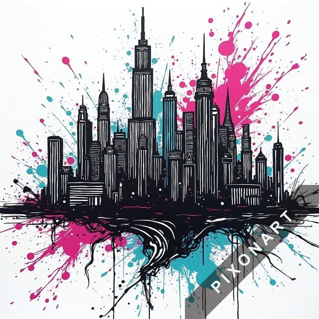 Tableau Pop Art unique, créé par IA sur Pixonart