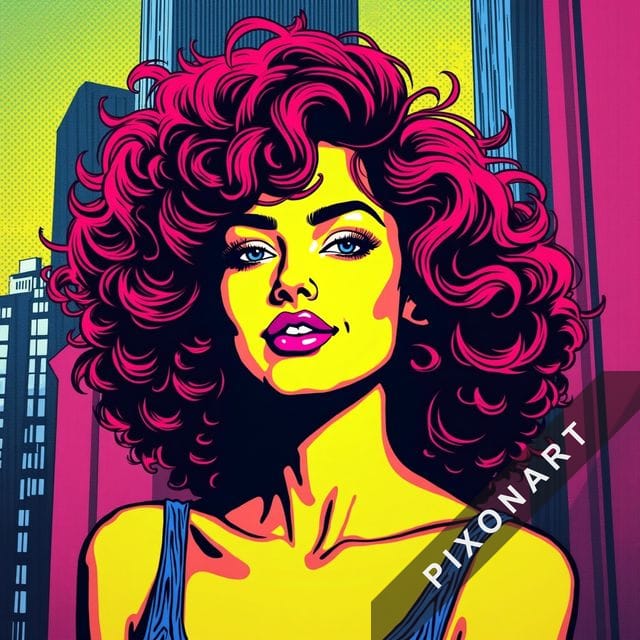 Tableau Pop Art unique, créé par IA sur Pixonart