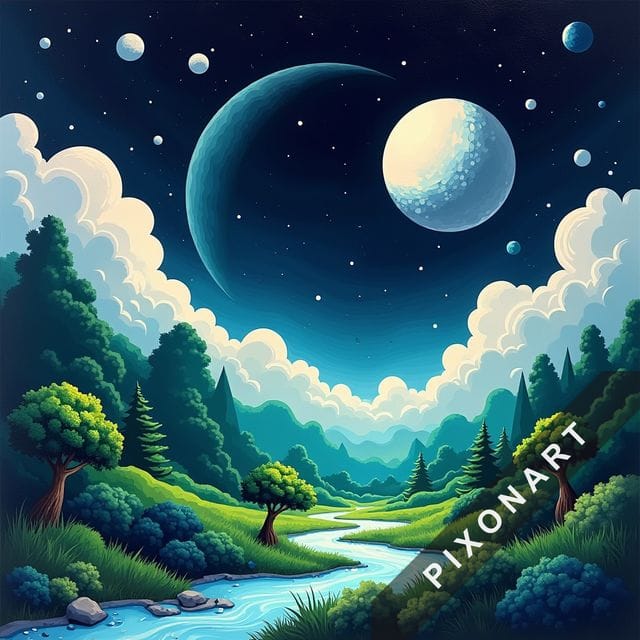 Tableau Impressionnisme unique, créé par IA sur Pixonart