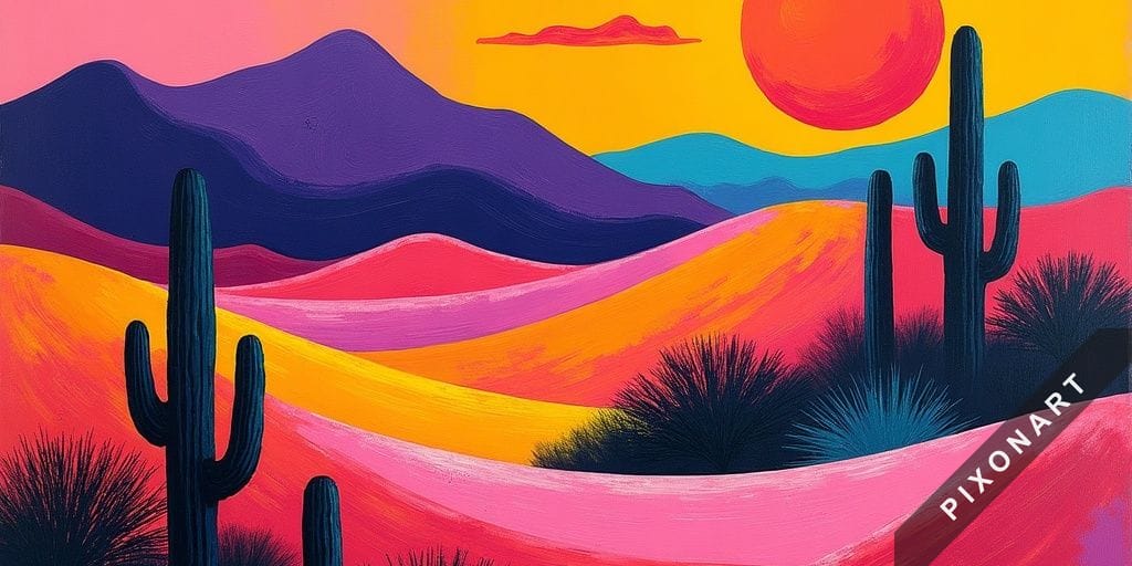 Tableau Pop Art unique, créé par IA sur Pixonart