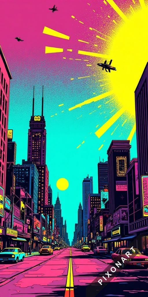 Tableau Pop Art unique, créé par IA sur Pixonart