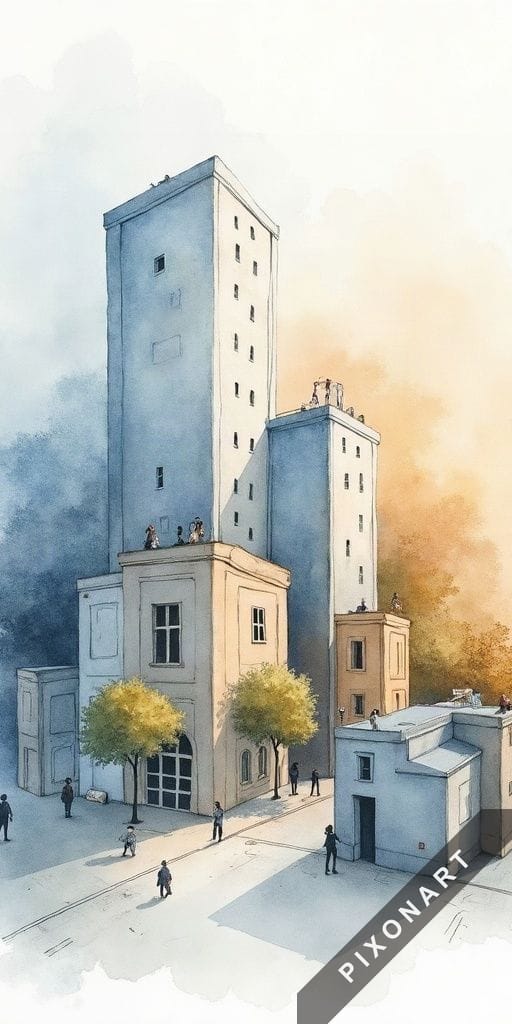 Tableau Aquarelle unique, créé par IA sur Pixonart