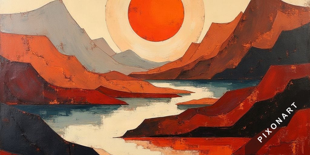 Tableau Peinture à l'huile unique, créé par IA sur Pixonart
