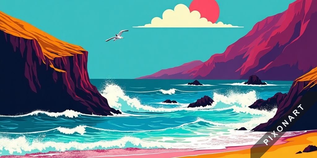 Tableau Pop Art unique, créé par IA sur Pixonart